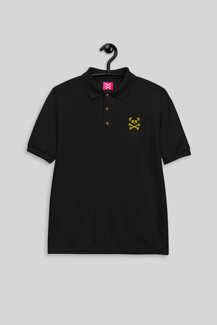 Men's Classic Black Polo - Yellow