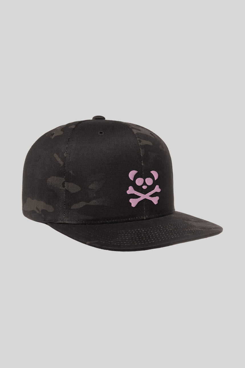 Unisex Black Camo Cap - Pink