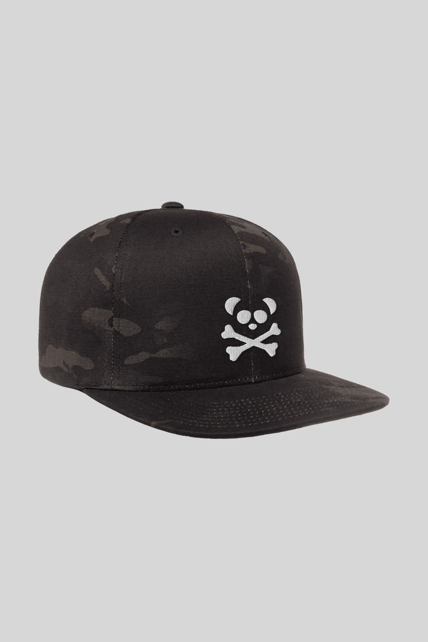 Unisex Black Camo Cap - White