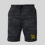 Men's Black Camo Shorts - Yellow