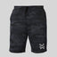 Men's Black Camo Shorts - White