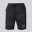 Men's Black Camo Shorts - Blue