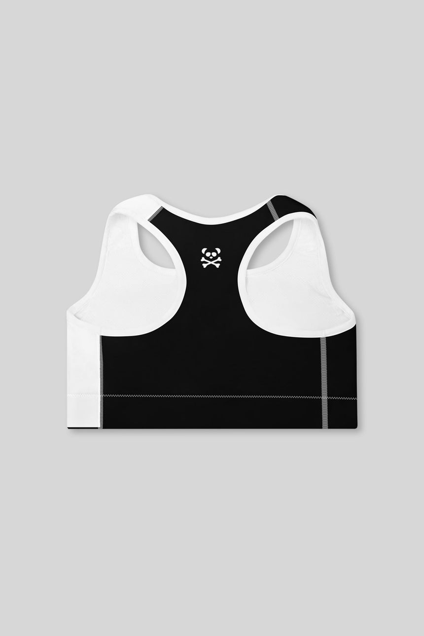 Black Slant Padding Sports Bra