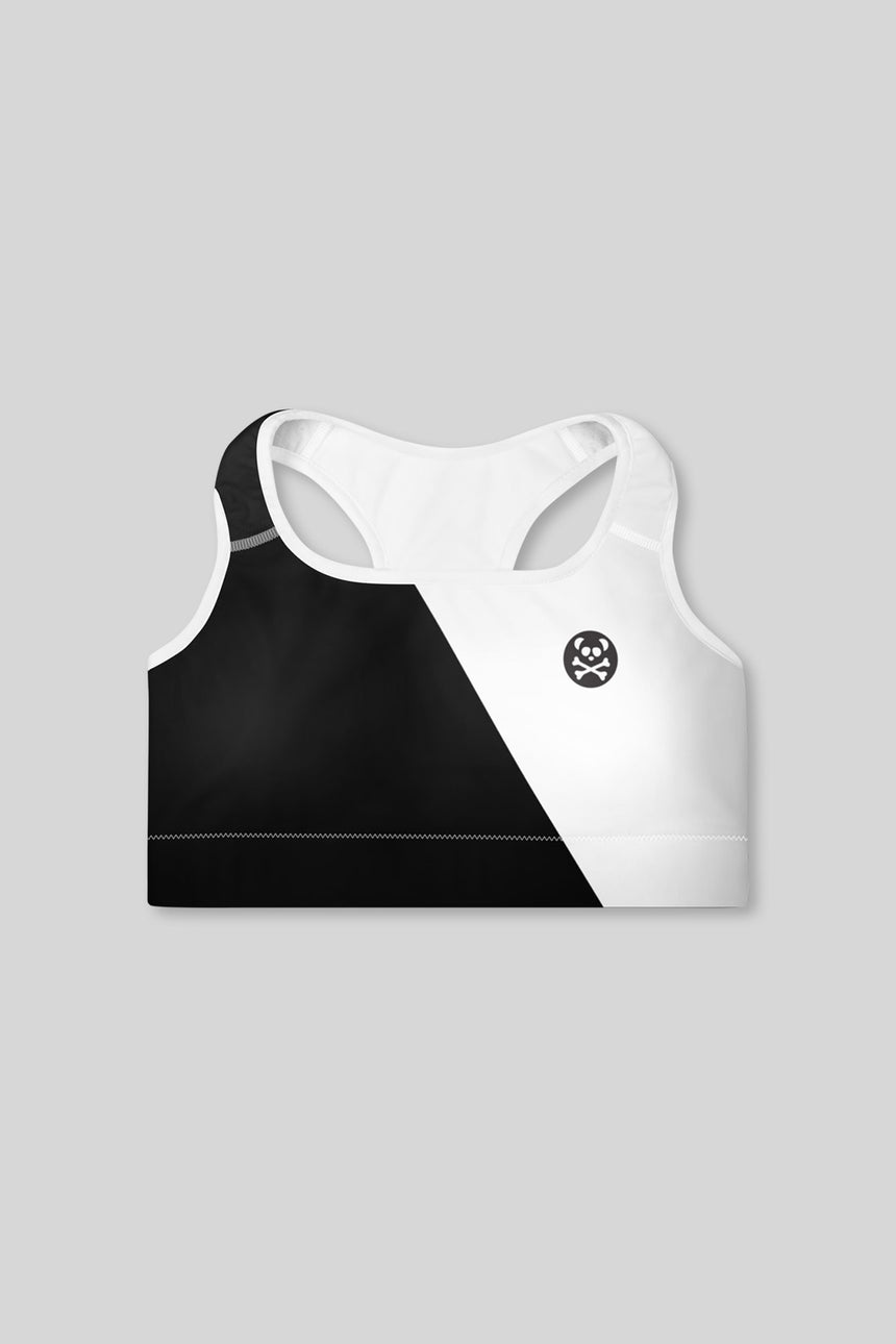 Black Slant Padding Sports Bra