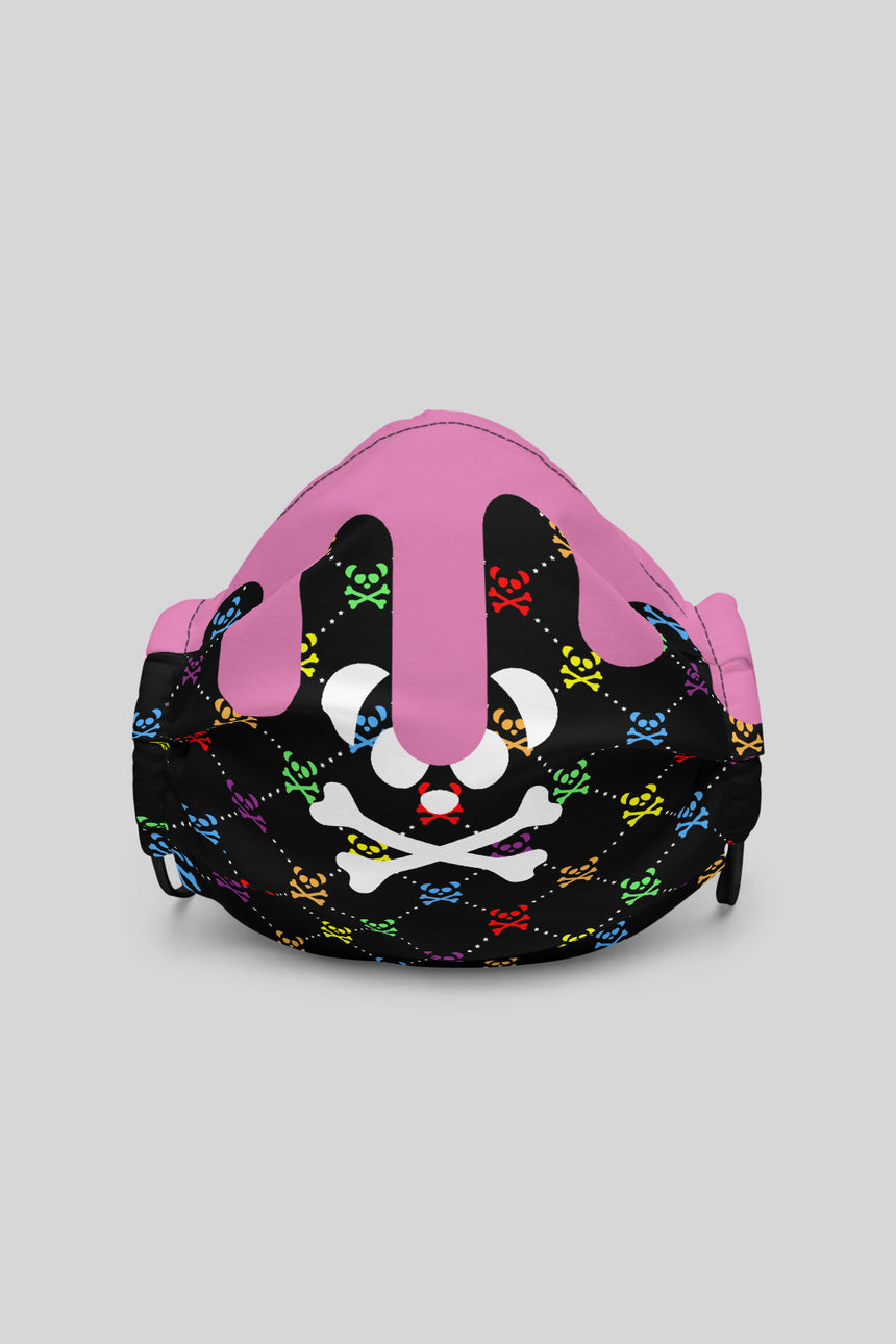 Unisex Monogram Drip Panda Skull Face Mask