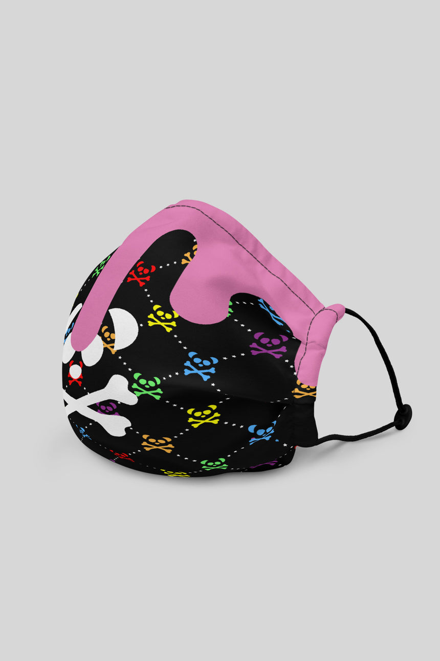 Unisex Monogram Drip Panda Skull Face Mask