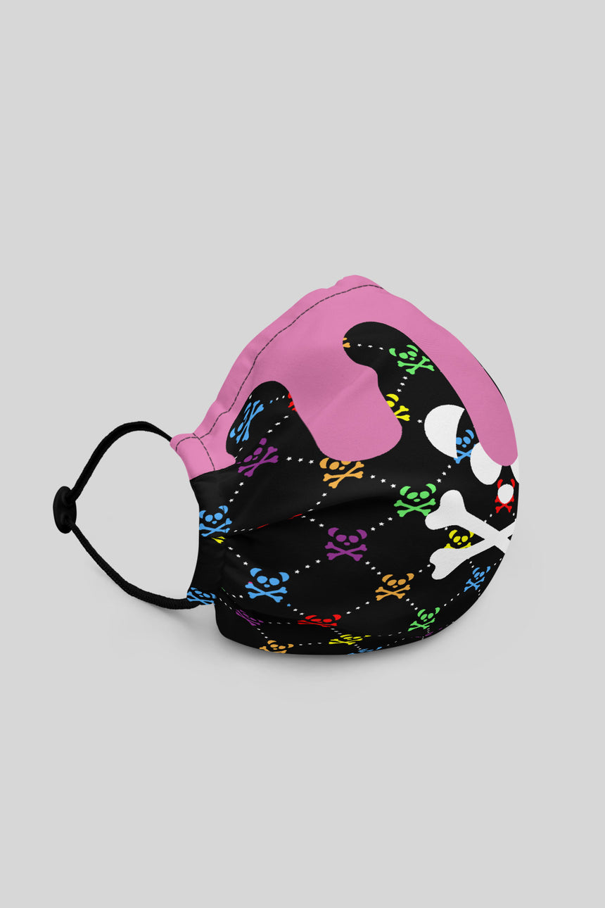 Unisex Monogram Drip Panda Skull Face Mask