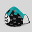 Unisex Monogram Turquoise Drip Face Mask