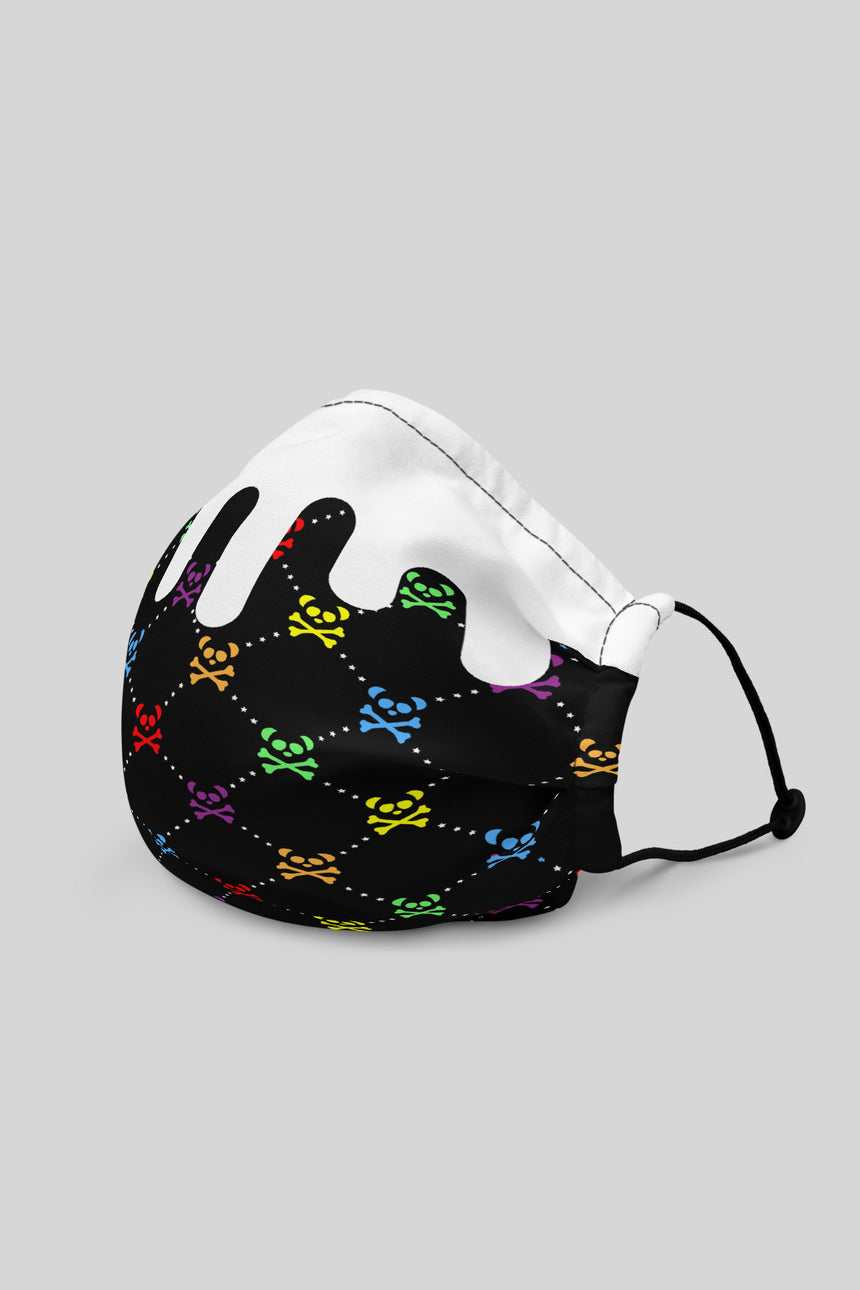 Unisex Rainbow Monogram Drip Face Mask