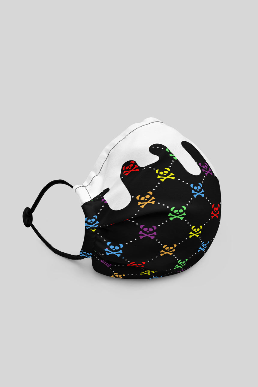 Unisex Rainbow Monogram Drip Face Mask