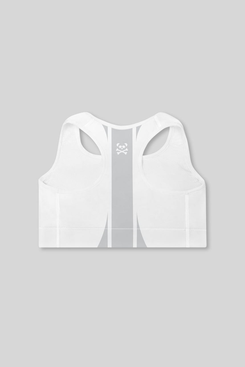 White Bougie Padded Sports Bra