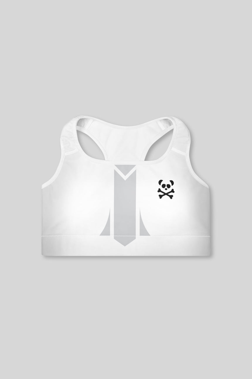 White Bougie Padded Sports Bra