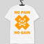 No Pain No Gain Panda-Dry T-Shirt - Orange