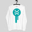 Unisex Turquoise Emblem Drip Long Sleeve Tee