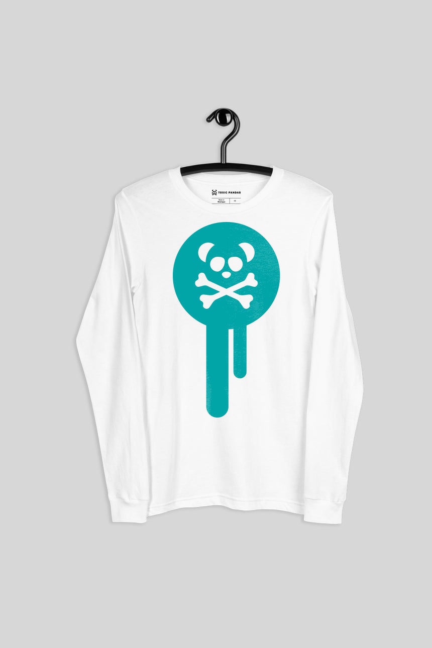 Unisex Turquoise Emblem Drip Long Sleeve Tee