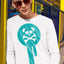 Unisex Turquoise Emblem Drip Long Sleeve Tee