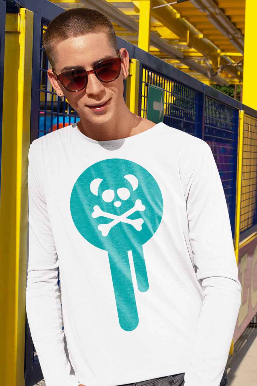 Unisex Turquoise Emblem Drip Long Sleeve Tee