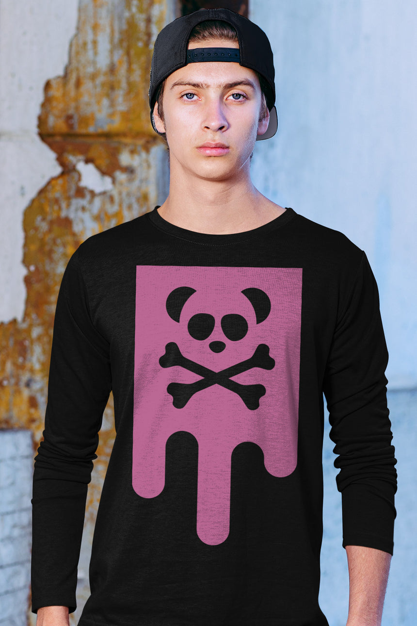 Unisex Fuchsia Box Drip Long Sleeve Tee