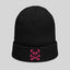 Unisex Pink Logo Black Organic Beanie