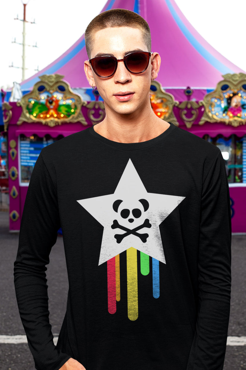 Unisex Rainbow Star Long Sleeve Tee