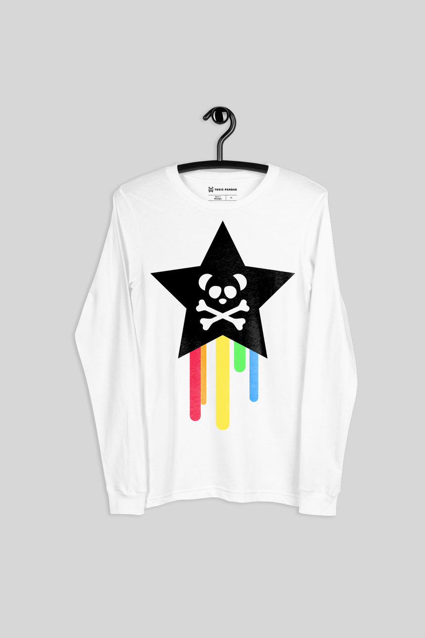 Unisex Rainbow Star Long Sleeve Tee