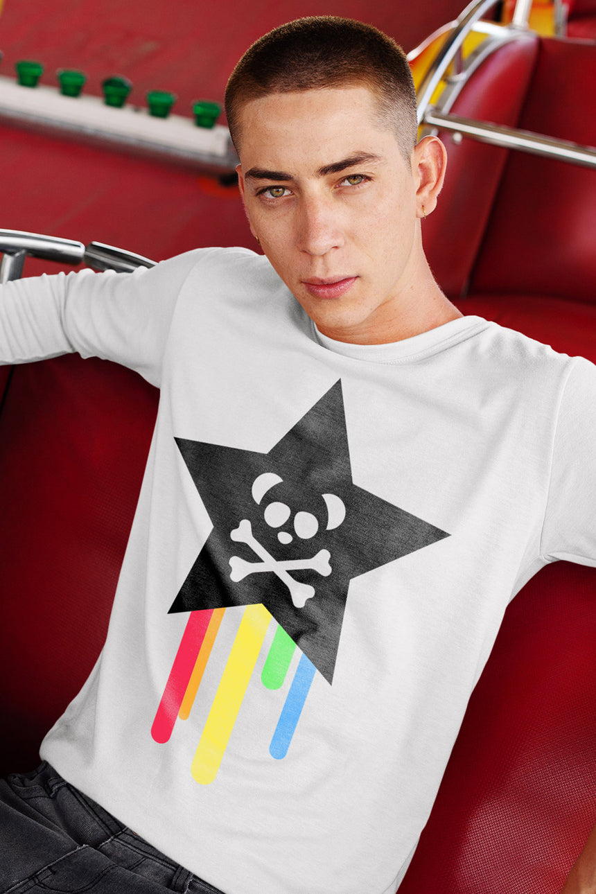 Unisex Rainbow Star Long Sleeve Tee