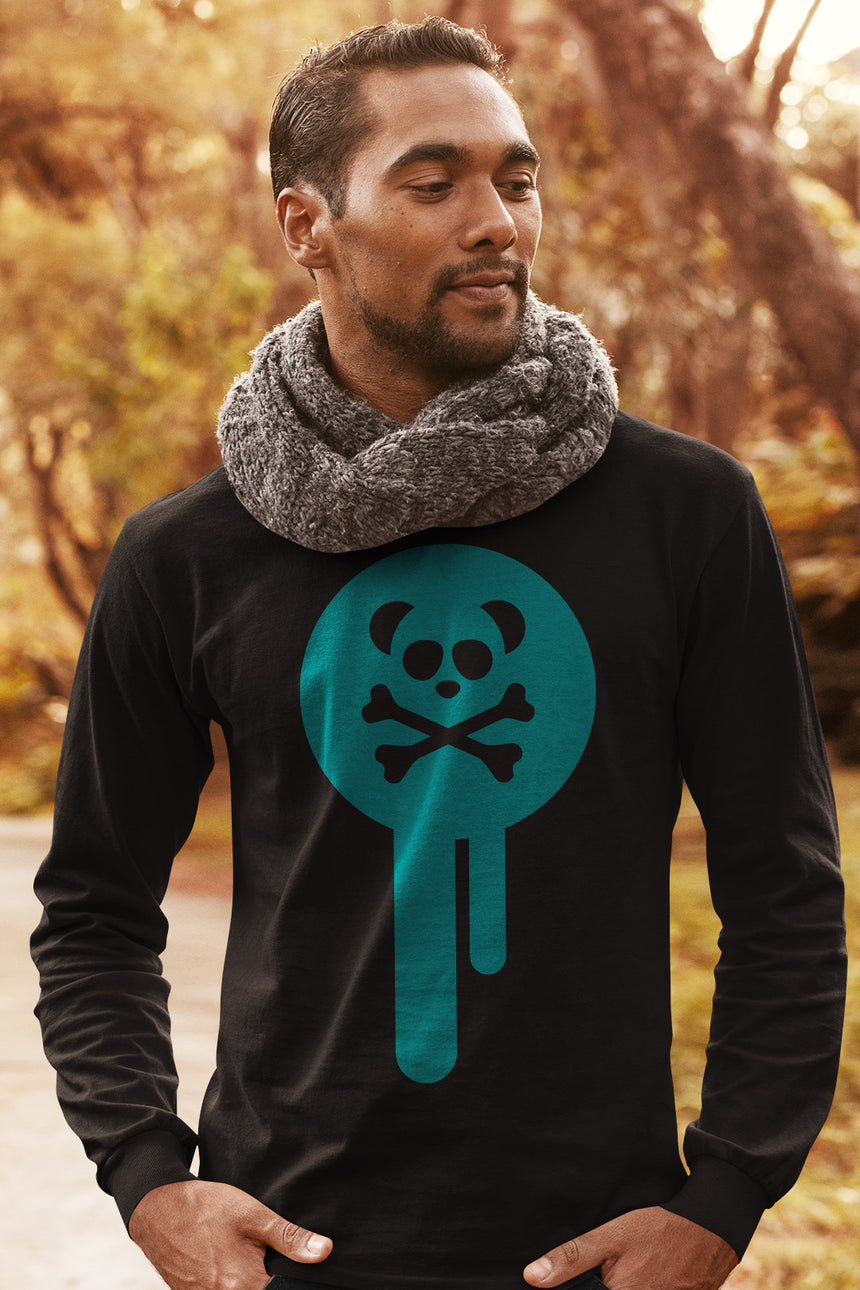 Unisex Turquoise Emblem Drip Long Sleeve Tee