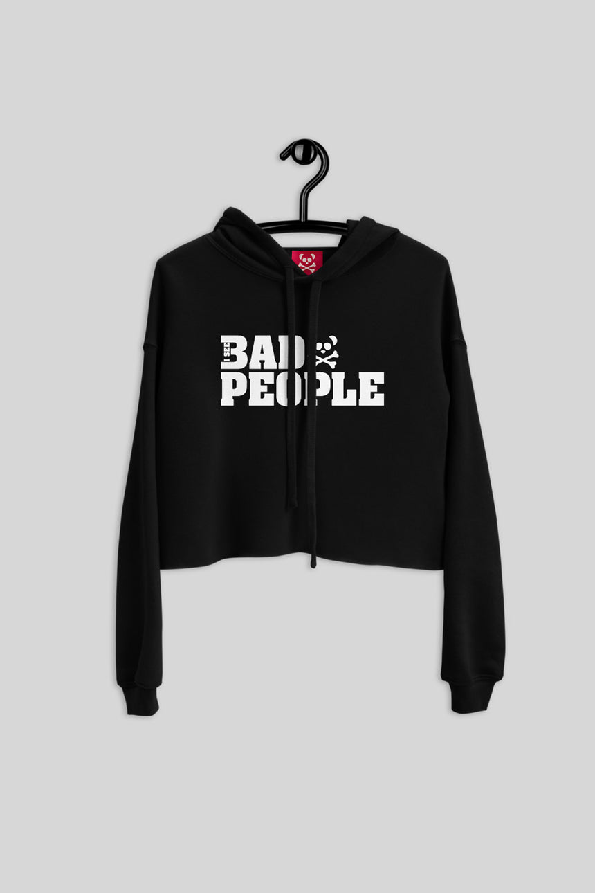 Women's Toxic Pandas I See Bad People Cropped Hoodie